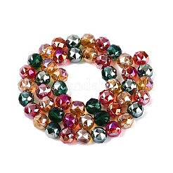 Electroplate Transparent Glass Beads Strands&nbsp;EGLA-Q135-8MM-C12