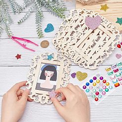 Undyed Wooden Photo Frame&nbsp;DIY-FG0002-86