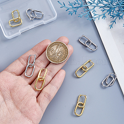 4 Pairs 2 Colors Brass Hoop Earrings&nbsp;EJEW-PH0001-48