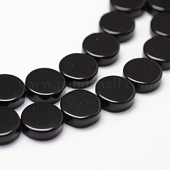 Natural Black Onyx Beads Strands&nbsp;G-P161-34-14x4mm