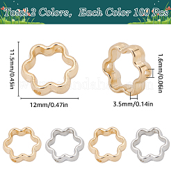 2 Colors CCB Plastic Beads Frames&nbsp;CCB-SC0001-20