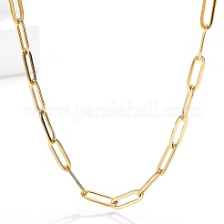201 Stainless Steel Minimalist Paperclip Chain Necklaces for Women&nbsp;PQ9782