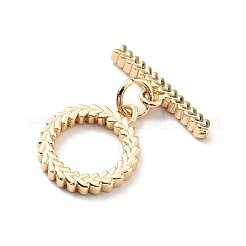 Rack Plating Brass Toggle Clasps&nbsp;KK-E034-01LG