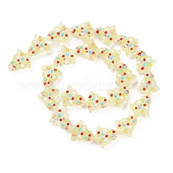 Handmade Bumpy Glass Beads Strands&nbsp;LAMP-F032-08G