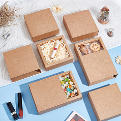 Kraft Paper Storage Gift Drawer Boxes&nbsp;CON-WH0095-56D