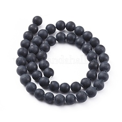 Natural Black Obsidian Beads Strands&nbsp;G-F662-01-8mm