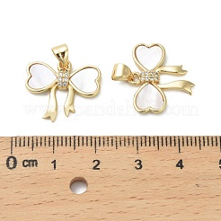 Brass Micro Pave Cubic Zirconia Pendants&nbsp;LS-KK-D384-06G-02