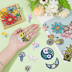 2 Sets 2 Styles Polyester Iron on/Sew On Patches&nbsp;PATC-AR0001-16