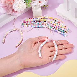 10Pcs Handmade Polymer Clay Bead Bracelets Making&nbsp;AJEW-TAC00083