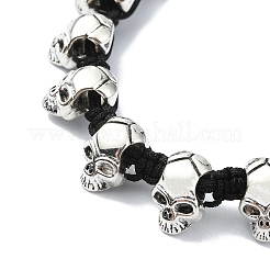 Adjustable Alloy Braided Beads Bracelets&nbsp;BJEW-JB10917