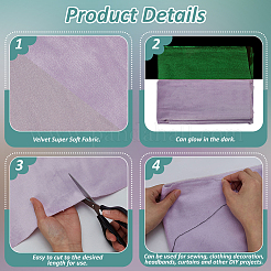 Luminous Velvet Super Soft Fabric&nbsp;DIY-WH0888-446E