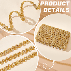 Polyester Braided Lace Trim Ribbon for Curtain Sofa Decoration&nbsp;OCOR-WH0105-013B-01