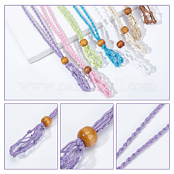 9Pcs 9 Colors Braided Cotton Thread Cords Macrame Pouch Necklace Making&nbsp;FIND-PH0010-47B
