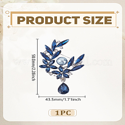 1Pc Alloy Rhinestone Brooches&nbsp;JEWB-LP0002-08P