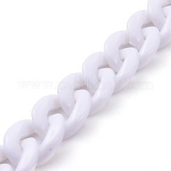 Handmade Opaque Acrylic Curb Chains&nbsp;AJEW-JB00662-09