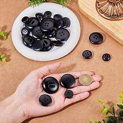 25Pcs 5 Styles 4-Hole Resin Buttons&nbsp;BUTT-TA0001-49