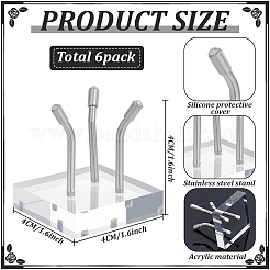 Square Acrylic Display Stands for Raw Stone Mineral&nbsp;ODIS-WH0028-97