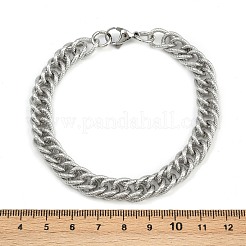 304 Stainless Steel Curb Chain Bracelets for Women Men&nbsp;BJEW-Z143-03P