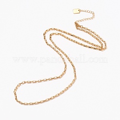 Brass Box Chain Necklaces&nbsp;NJEW-H206-01B-G