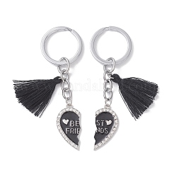 2Pcs Alloy Split Pendant Keychains&nbsp;KEYC-JKC01444-03