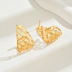 Alloy Hollow Heart Stud Earrings&nbsp;JT6434