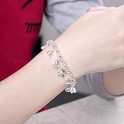 Fashionable Brass Cubic Zirconia Charm Bracelets&nbsp;BJEW-BB00262