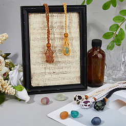 5Pcs 5 Colors Adjustable Waxed Cord Macrame Pouch Necklace Making for Gemstone Nuggets&nbsp;NJEW-DC0001-17