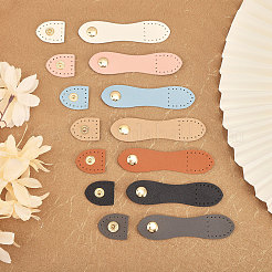 14 Sets 7 Colors Imitation Leather Sew on Purse Lock with Snap Button&nbsp;FIND-CA0008-57