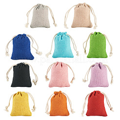 22Pcs 11 Colors Rectangle Cloth Packing Pouches&nbsp;ABAG-TA0001-87A
