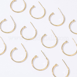 Brass Half Hoop Earrings&nbsp;EJEW-BC0001-03G