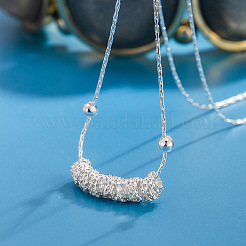 Brass Multiple Ring Pendant Necklaces for Women&nbsp;WG22367-01
