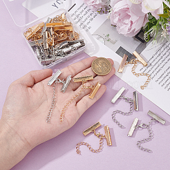 24Pcs 2 Colors Iron Ribbon Ends&nbsp;IFIN-GA0001-71