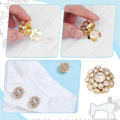 6Pcs Alloy Rhinestone Cufflinks&nbsp;FIND-NB0007-41A