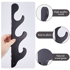3-Tier Wood Wall Mounted Display Stands for Baseball Bat&nbsp;ODIS-WH0043-182