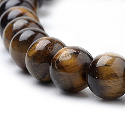 Natural Tiger Eye Beads Strands&nbsp;G-S259-21-10mm