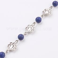 Frosted Natural Gemstone Handmade Beaded Chains&nbsp;AJEW-JB00348