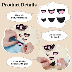 1 Bag Felt Craft Doll Mouth&nbsp;AJEW-FG0004-91B