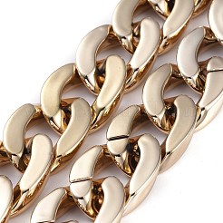 Personalized CCB Plastic Curb Chain Necklaces&nbsp;NJEW-JN02881-02