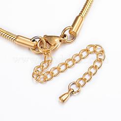 304 Stainless Steel Snake Chain Bracelets&nbsp;BJEW-H491-01G