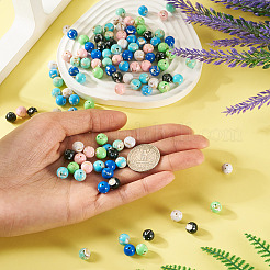 120Pcs 8 Colors Assembled Synthetic Stone and Trochus Shell Beads&nbsp;G-TA0002-31B