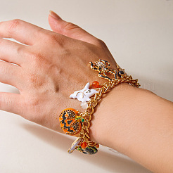 Halloween Alloy Enamel Charm Bracelets&nbsp;FS-WG2C6A9-01