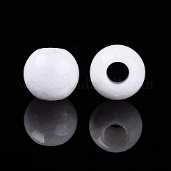 Natural White Jade European Beads&nbsp;G-Q607-01A-19