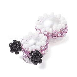 Glass Seed Beaded Snowman Pendants&nbsp;PALLOY-MZ00888