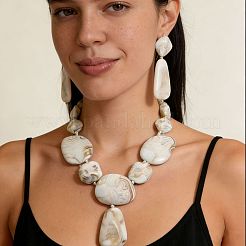 Exaggerated Resin Nuggets Pendant Beaded Necklaces for Women&nbsp;WG13923-01