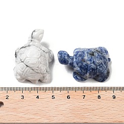 Natural & Synthetic Gemstone Carved Turtle Statues Ornament&nbsp;G-P525-07