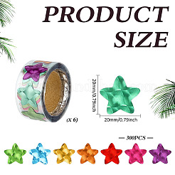 Five-pointed Star Laser Paper Self-Adhesive Stickers&nbsp;DIY-WH0899-277