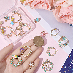 30Pcs 15 Styles Rack Plating Alloy Enamel Pendants&nbsp;FIND-SC0021-88