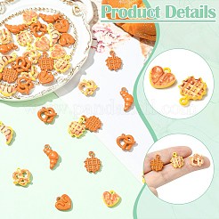 40Pcs 8 Styles Baking Paint Alloy Charms&nbsp;ENAM-CJ0007-06