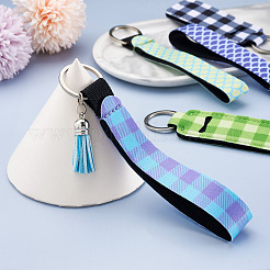 12Pcs 12 Style Polyester Pendant Keychains&nbsp;KEYC-BY0001-02