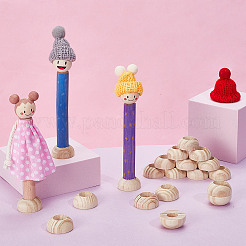 30Pcs Pine Wood Display Pedestals for Doll&nbsp;AJEW-GA0008-70